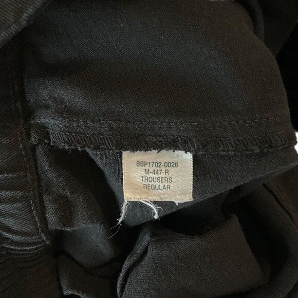 Big Bud Press Chino Pants Womens Small Black Pleated Tapered Twill Trousers - Picture 9 of 9